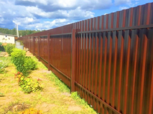 Забор из профнастила двусторонний